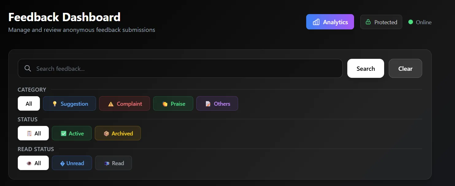 Anonymous Feedback Form
